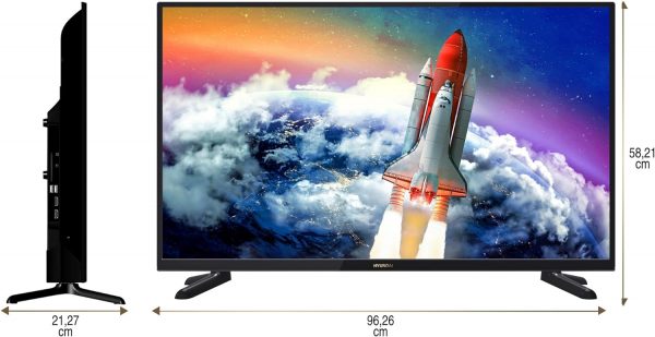 HYUNDAI TV LED 42 Pouces (105 cm) - Full HD - Triple Tuner - HDMI x2 - USB 2.0 x2 - Sortie Casque CI+ Sortie coaxiale