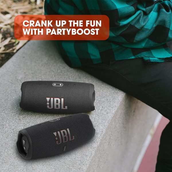 JBL Charge 5 – Enceinte portable Bluetooth avec chargeur intégré – Son puissant et basses profondes – Autonomie de 20 heures – Étanche à l’eau et à la poussière – Noir