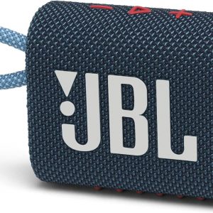 JBL GO 3 – Enceinte Bluetooth portable et légère, aux basses intenses et au style audacieux – Étanche à l’eau et à la poussière – Autonomie de 5 heures – Bleu / Rose