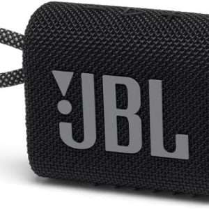 JBL GO 3 – Enceinte Bluetooth portable et légère, aux basses intenses et au style audacieux – Étanche à l’eau et à la poussière – Autonomie de 5 heures – Noir