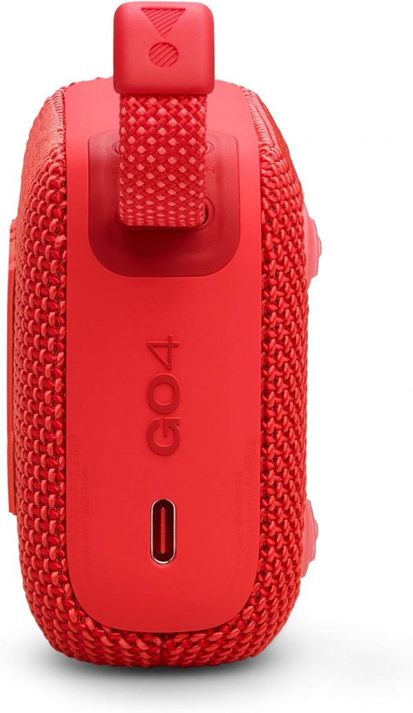 JBL GO 4, Enceinte Bluetooth ultra-portable, son JBL Pro, basses percutantes, 7 heures d'autonomie, fonction Playtime Boost, résistante à l'eau et à la poussière IP67, en bleu