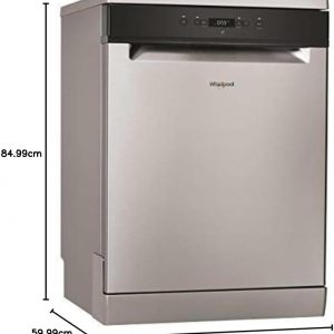 Lave-vaisselle autonome Whirlpool WRFC 3C26 X 14 couverts A++ - (Acier inoxydable, taille maximum (60 cm), noir, boutons, 1,3 m)