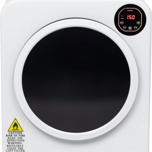 LEADZM sèche-linge à pompe à chaleur, sèche-linge à évacuation compact 1500W 6KG avec affichage LED pour différents modes de séchage, sèche-linge portable pour