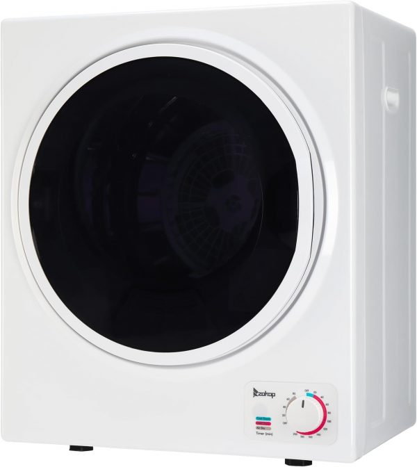 LEADZM sèche-linge, sèche-linge à évacuation compact 850W 2.5KG avec affichage pour différents modes de séchage, sèche-linge portable pour appartements, maisons, dortoirs