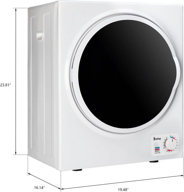 LEADZM sèche-linge, sèche-linge à évacuation compact 850W 2.5KG avec affichage pour différents modes de séchage, sèche-linge portable pour appartements, maisons, dortoirs