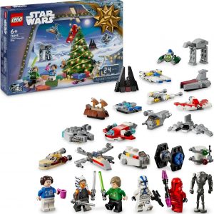 LEGO Star Wars Le Calendrier de l’Avent 2024 - 18 Petites Constructions à Collectionner - 6 Personnages - Idée de Cadeau de Noël pour Enfants dès 6 Ans Fans de la Guerre des...