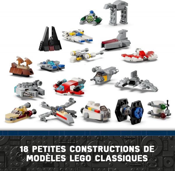 LEGO Star Wars Le Calendrier de l’Avent 2024 - 18 Petites Constructions à Collectionner - 6 Personnages - Idée de Cadeau de Noël pour Enfants dès 6 Ans Fans de la Guerre des...