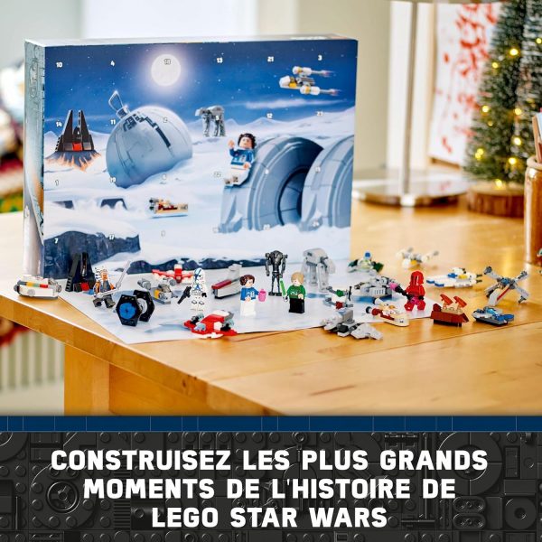 LEGO Star Wars Le Calendrier de l’Avent 2024 - 18 Petites Constructions à Collectionner - 6 Personnages - Idée de Cadeau de Noël pour Enfants dès 6 Ans Fans de la Guerre des...