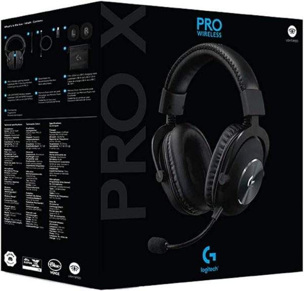 Logitech G PRO X LIGHTSPEED Casque de gaming sans fil avec technologie de filtre de micro Blue VOICE, transducteurs PRO-G de 50 mm, DTS Headphone: X 2.0, 20 heures d'autonomie, PC,