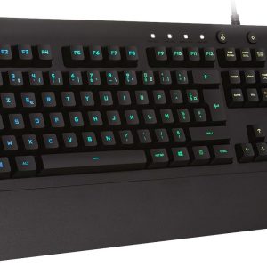 Logitech G213 Prodigy, clavier de jeu, éclairage RGB LIGHTSYNC, résistant aux éclaboussures, personnalisable, commandes multimédia dédiées, Français AZERTY - Noir