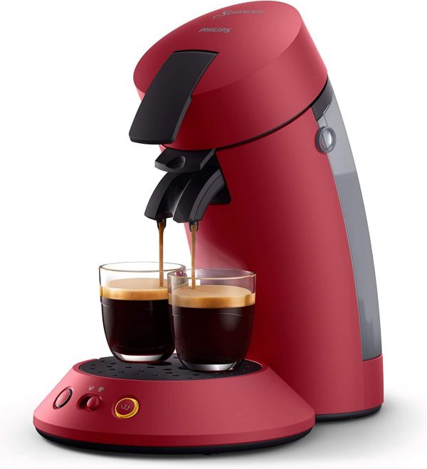 Machine à café à dosettes Philips SENSEO Original Plus, Crema Plus, Sélecteur d'intensité, Technologie Booster d'arômes, Produit vert, Noir intense (CSA210/61)