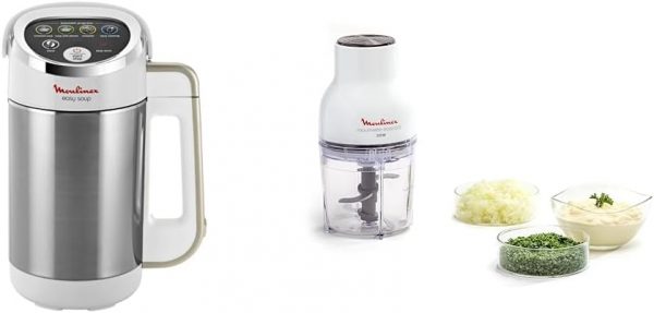 Moulinex Blender chauffant, 1000 W, Capacité 1,2 L, 5 programmes automatiques, Double paroi, Soupe, Velouté, Compote, Smoothie, Maintien au Chaud, Easy Soup argent LM841110