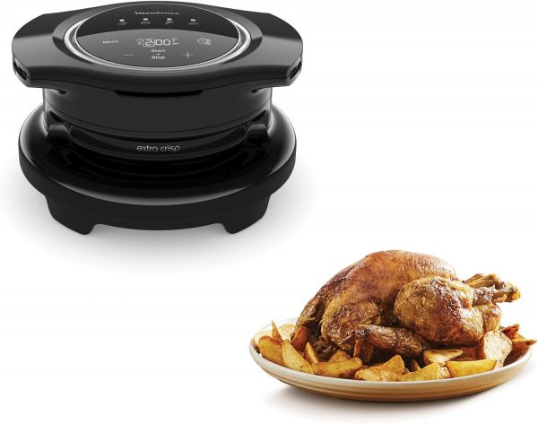 Moulinex Extra Crisp Cookeo, couvercle friteuse à air, recettes croustillantes, cuisson sans huile, 4 programmes, température réglable, compatible avec les Cookeo 6 L, noir...