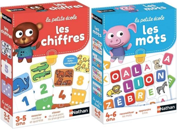 Nathan - La Petite École, Les Chiffres - Associer Nombre et Quantité - Apprendre À Compter - Jeu Éducatif - Coffret De 6 Jeux Progressifs - Pour Enfants de 3 à 5 ans