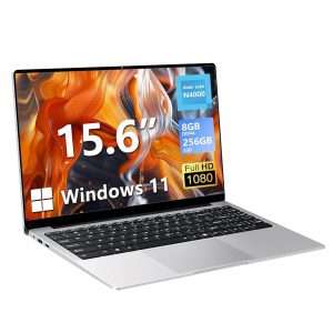 Ordinateur portable 15,6'', 8 Go de RAM DDR4, 256 Go de SSD, PC portable, Windows 11, processeur Celeron N4000, ultraléger et ordinateur avec emplacement pour carte TF, 1980 *...