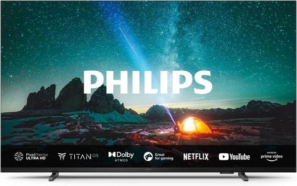 Philips 43PUS7609 Téléviseur Intelligent LED 4K - Écran de 43 Pouces avec la Plate-Forme Pixel Precise Ultra HD Titan OS et Son Dolby Atmos, Fonctionne avec Alexa et l’Assistant...