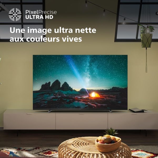 Philips 43PUS7609 Téléviseur Intelligent LED 4K - Écran de 43 Pouces avec la Plate-Forme Pixel Precise Ultra HD Titan OS et Son Dolby Atmos, Fonctionne avec Alexa et l’Assistant...