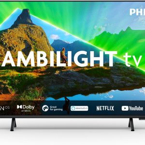 Philips Ambilight 50PUS8309 Téléviseur Intelligent LED 4K - Écran de 50 Pouces avec Plate-forme Pixel Precise Ultra HD, Titan OS et Son Dolby Atmos, Fonctionne avec l'Assistant...