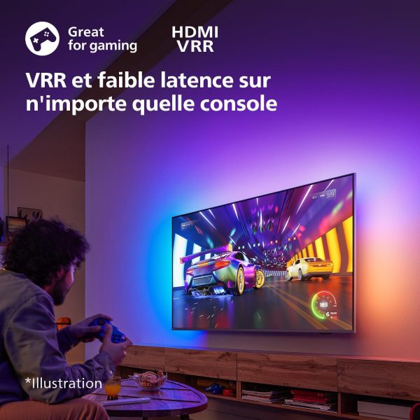 Philips Ambilight 50PUS8309 Téléviseur Intelligent LED 4K - Écran de 50 Pouces avec Plate-forme Pixel Precise Ultra HD, Titan OS et Son Dolby Atmos, Fonctionne avec l'Assistant...