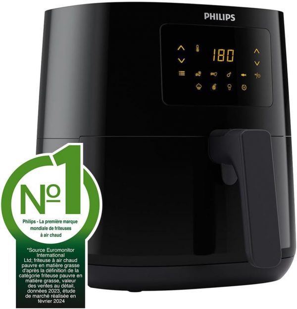 Philips Domestic Appliances Airfryer Série 3000 L, 4,1L (0,8Kg), Airfryer 13 en 1, 90% de graisse en moins grâce à la technologie Rapid Air, Digitale, Application de recette