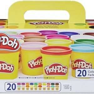 Play-Doh, 20 pots de pâte à modeler avec des couleurs différentes, jeu éducatif pour filles et garçons dès 2 ans, cadeau pour anniversaire - activité créative, jouets