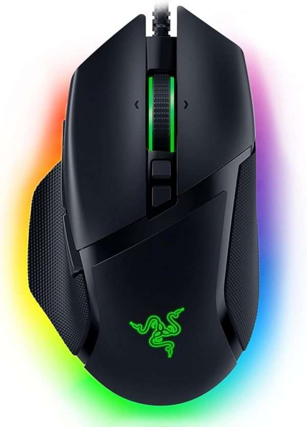 Razer Basilisk V3 - Souris de jeu filaire (10+1 boutons programmables, molette HyperScroll inclinable, interrupteur de souris optique, capteur optique Focus+ 26K DPI) noir