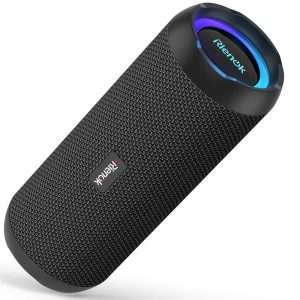 RIENOK Enceinte Portable Bluetooth avec Basses Renforcées, 30H d'autonomie, Bluetooth 5.3, 30W de puissance, étanchéité IPX7, entrée AUX, carte TF, pour Fêtes/Voyages/Extérieur,...