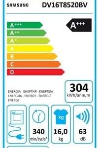 SAMSUNG Sèche-linge à condensation DV16T8520BV/EF