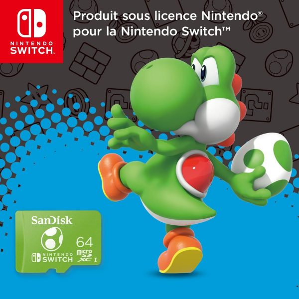 SanDisk 128 Go, microSDXC, carte UHS-I, pour les consoles Nintendo Switch, jusqu'à 100 Mo/s, produit sous licence Nintendo, UHS-I, classe 10, U3