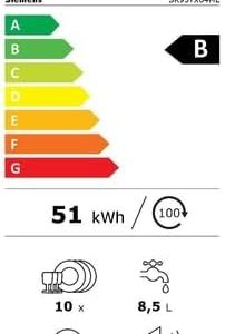 SIEMENS Lave-vaisselle tout intégrable 45 cm SR95YX04ME, 10 couverts, Porte à glissières