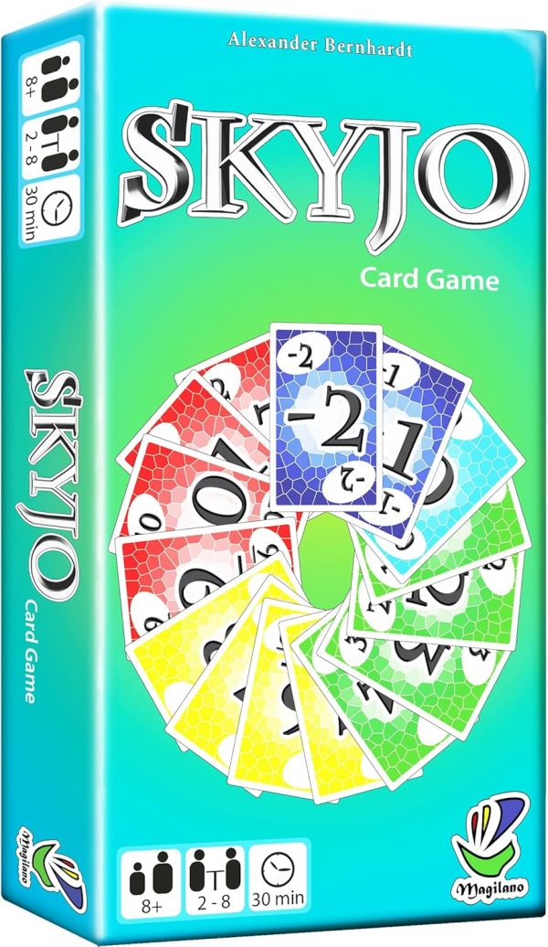 SKYJO, de Magilano - Le Tout Nouveau Jeu de Cartes/Société pour les Petits et les Grands pour se divertir et passer des soirées amusantes avec des amis et en famille