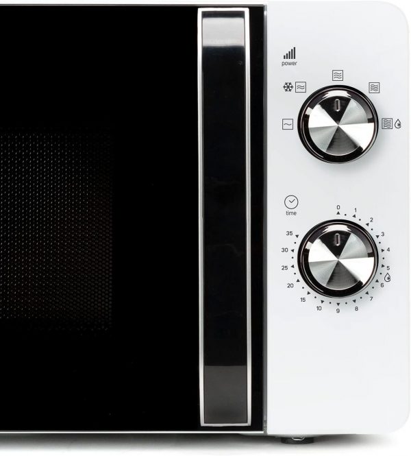 Taurus Fastwave 20 - Micro-ondes 700W, 20L, 5 niveaux de puissance, Sans grill, Décongélation, Auto-nettoyage, Revêtement White&Clean, Minuterie 30 min, Technologie FastWave, Blanc