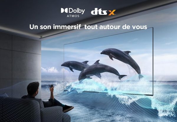 TCL 50PF650 50 Pouces 4K Ultra HD, TV LED Smart Fire (Dolby Vision, Dolby Atmos, DTS, HDR 10, Alexa intégré, Airplay2, Miracast)