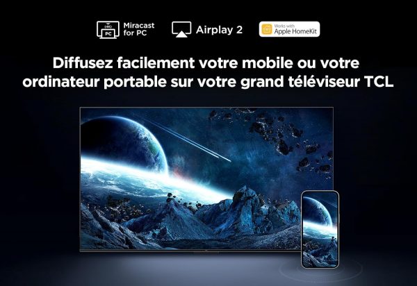 TCL 50PF650 50 Pouces 4K Ultra HD, TV LED Smart Fire (Dolby Vision, Dolby Atmos, DTS, HDR 10, Alexa intégré, Airplay2, Miracast)