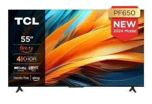 TCL 55PF650 55 Pouces 4K Ultra HD, TV LED Smart Fire (Dolby Vision, Dolby Atmos, DTS, HDR 10, Alexa intégré, Airplay2, Miracast)