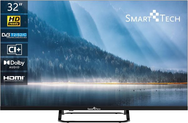 Téléviseur HD LED Smart Tech 32HN01V 32 Pouces (80cm) Triple Tuner Dolby Audio H.265 3xHDMI, 2xUSB