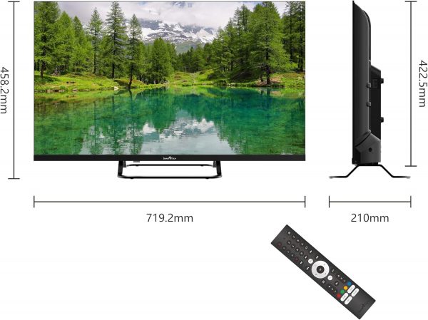 Téléviseur HD LED Smart Tech 32HN01V 32 Pouces (80cm) Triple Tuner Dolby Audio H.265 3xHDMI, 2xUSB