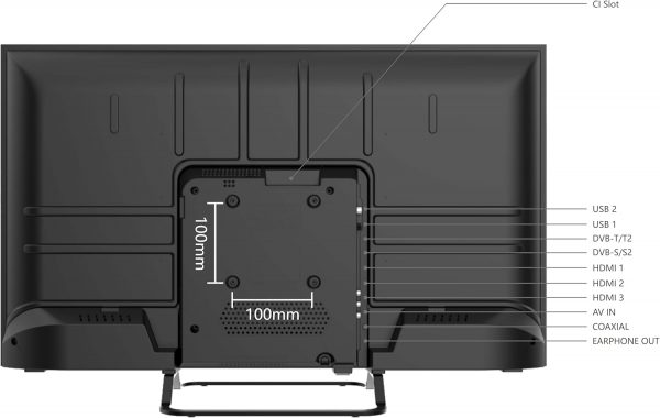 Téléviseur HD LED Smart Tech 32HN01V 32 Pouces (80cm) Triple Tuner Dolby Audio H.265 3xHDMI, 2xUSB