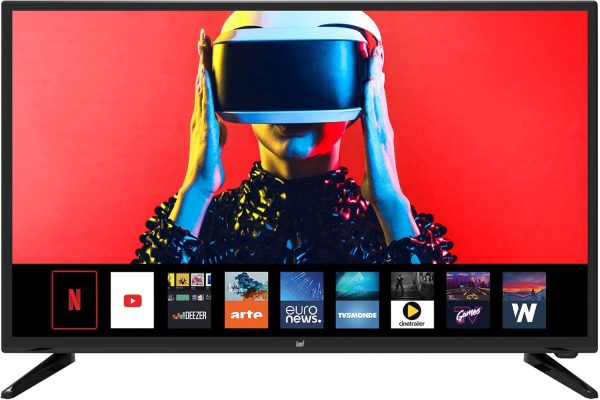 Téléviseur LED Dual Smart 32'' (80cm) HD - WiFi - Netflix - Prime Video - ÉCRAN MONTÉ - 2xHDMI - 2xUSB PVR Prêt - Sortie Casque YouTube