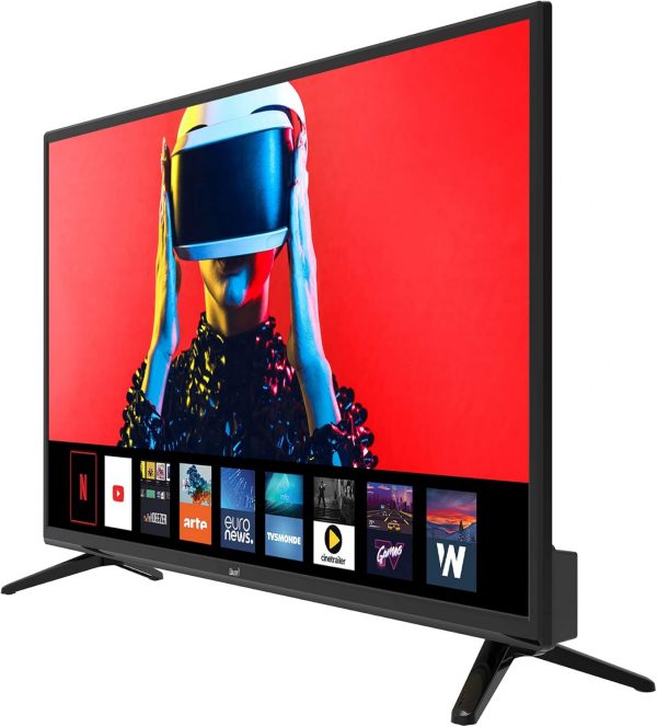 Téléviseur LED Dual Smart 32'' (80cm) HD - WiFi - Netflix - Prime Video - ÉCRAN MONTÉ - 2xHDMI - 2xUSB PVR Prêt - Sortie Casque YouTube