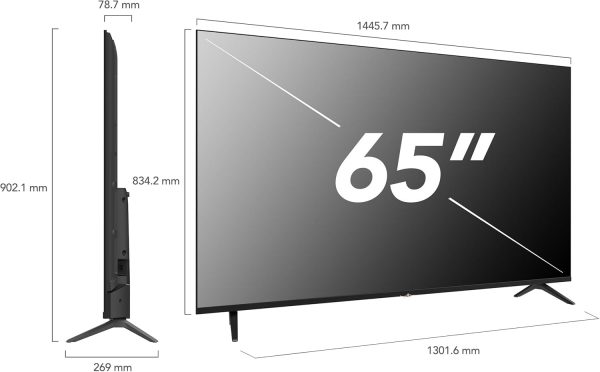 Téléviseur LED HD Smart Tech 24' (60 cm) 24HV02V Smart TV VIDAA - Molotov, Netflix, Prime Video, Disney+, YouTube, Plex - 3xHDMI - 2xUSB - Mode Hôtel (24")