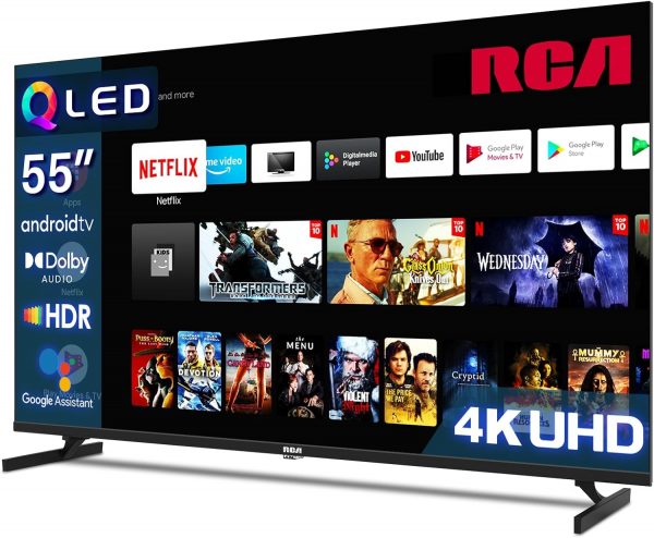 Téléviseur RCA 32 Pouces (80 cm) sans Bord LED HD avec Triple Tuner (DVB-T/T2-C-S/S2), HDMI, CI+, Lecteur Multimédia USB, Mode Hôtel, Dolby Audio (NRB32HQ1, 2024)