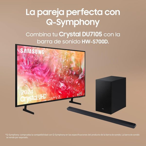 Téléviseur Samsung DU7105 50" 2024 Crystal 4K UHD TU50DU7105KXXC