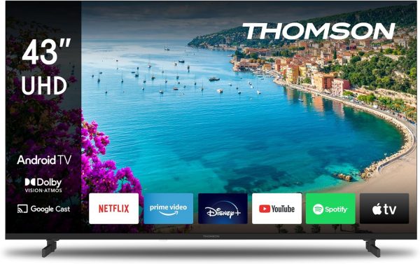 THOMSON 43 Pouces (109 cm) UHD Téléviseur Intelligent Android – 43UA5S13-2023