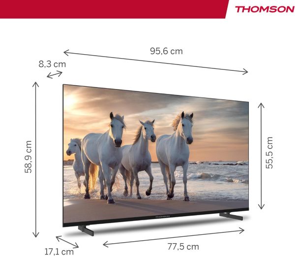 THOMSON 43 Pouces (109 cm) UHD Téléviseur Intelligent Android – 43UA5S13-2023