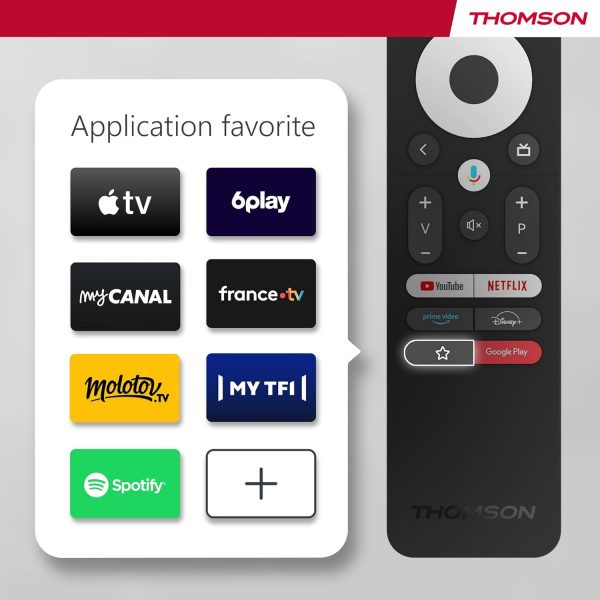 THOMSON 43 Pouces (109 cm) UHD Téléviseur Intelligent Android – 43UA5S13-2023