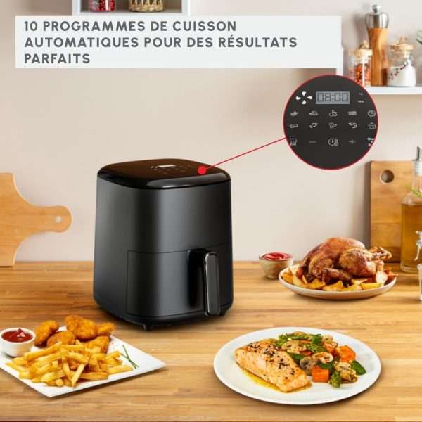 Moulinex Easy Fry Max Friteuse sans huile, Capacité XL de 5 L, Jusqu'à 6 personnes, 10 programmes – Image 2