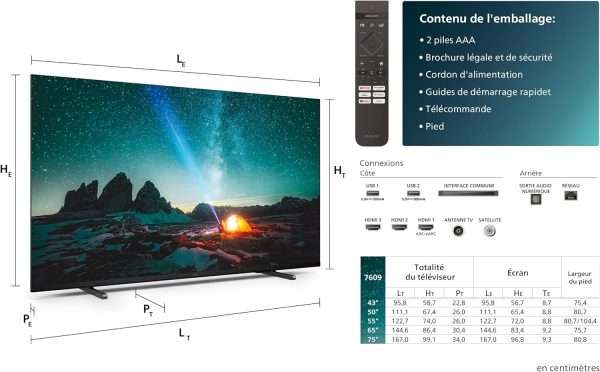 Philips 65PUS7609 Smart TV LED 4K - Écran 65 Pouces – Image 2